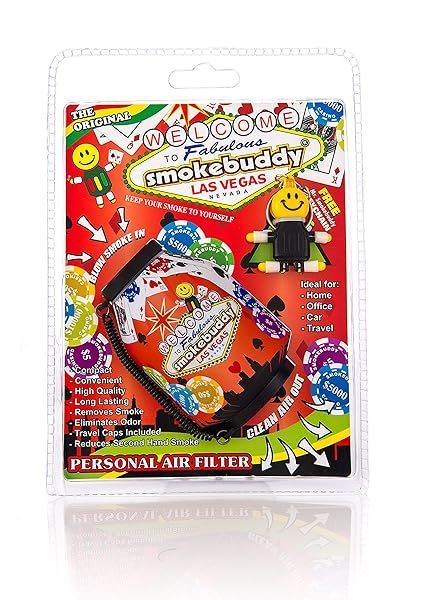 Smoke Buddy Original Air Filter - Vegas Black/Red | Personal Smoke Eliminator