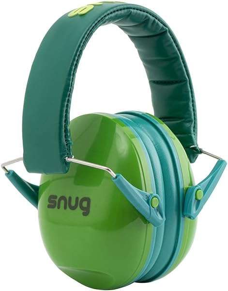 Snug Kids Ear Protection: Noise Cancelling Earmuffs for Toddlers, Children & Adults - Green Soundproof Headphones