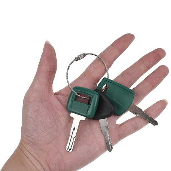 Solarhome Set of 3 Ignition Keys for Excavators and Heavy Equipment Master Key Set for Construction Loader Truck
