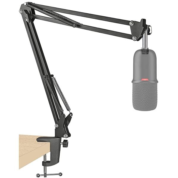 Adjustable Boom Arm Mic Stand for HyperX SoloCast Gaming Microphone by SUNMON Perfect for Streaming and Recording