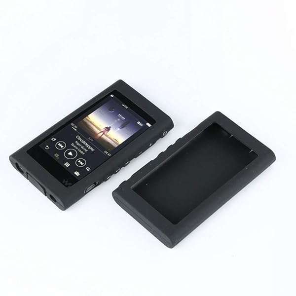 Soft Silicone Case for Sony A55 Walkman - Protective Cover for NW-A55HN A56HN A57HN A50 A56 A57 (Black)