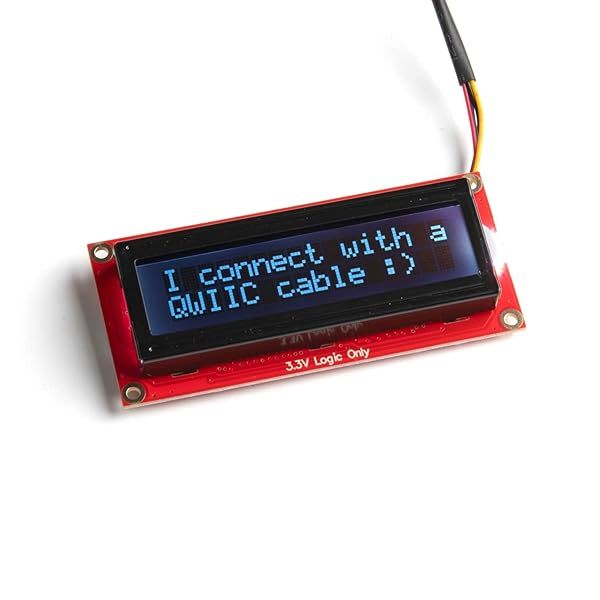 SparkFun 16x2 SerLCD RGB Text Display with Qwiic Red Green Blue on Black 3.3v Logic Power