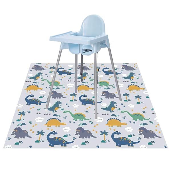 "CLCROBD Splat Floor Mat: 51" Waterproof Anti-Slip High Chair & Craft Mat - Washable, Portable Picnic & Table Cloth"