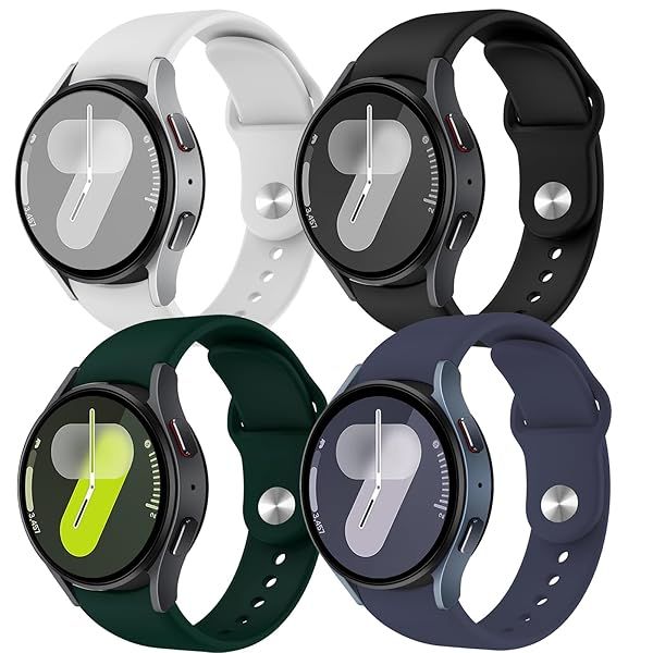 Sport Bands for Samsung Galaxy Watch 7 6 5 4 FE Band 40mm 44mm Watch 6 Classic 47mm 43mm Watch 4 Classic 46mm 42mm Women Men,Silicone Strap for