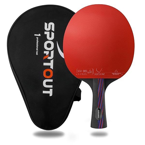 Sportout Professional Table Tennis Paddle with Case for Advanced Training and Tournaments