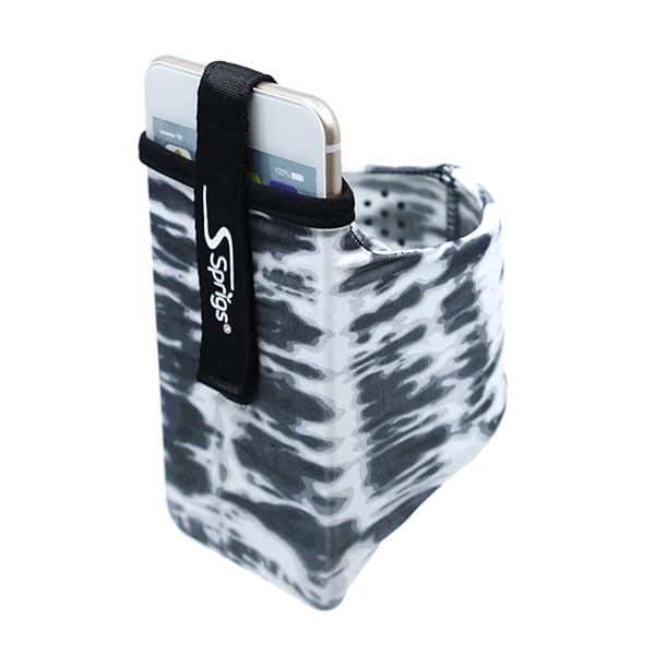 Sprigs Armband for iPhone 11 Galaxy S10 Google Pixel 4 Lightweight Comfortable Running Armband Fits All Phones with Case Black Tie Dye Small