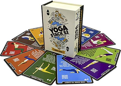 Stack 52 Yoga Cards: Beginner to Advanced Poses with Video Instructions for Fitness & Flexibility