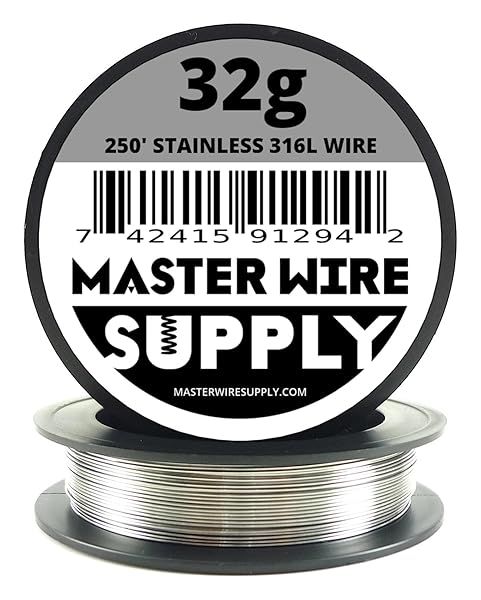 Buy 250ft Stainless Steel 316L Wire - 32 Gauge (0.2mm) - Made in USA | Master Wire Supply