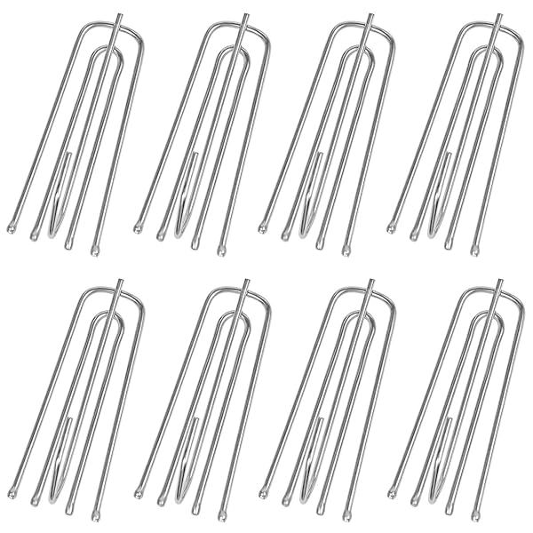 Stainless Steel Curtain Pleater Tape Hooks 30 Pack Traverse Pleater 4 Prongs Pinch Pleat Hook Clips for Easy Curtain Hanging