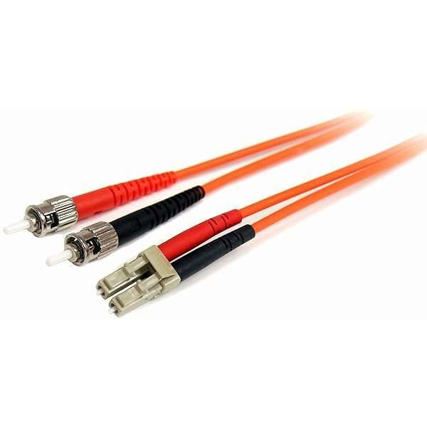 StarTech 3m Multimode Fiber Optic Cable - LSZH Duplex 62.5/125 LC/ST Jumper Cord for Fast Connectivity