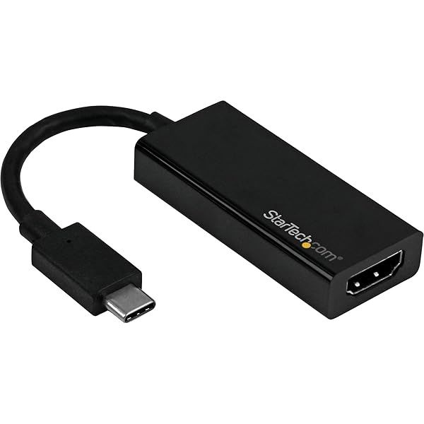 StarTech USB C to HDMI Adapter - 4K 60Hz, Thunderbolt 3 Compatible, USB-C Dongle Converter (CDP2HD4K60)