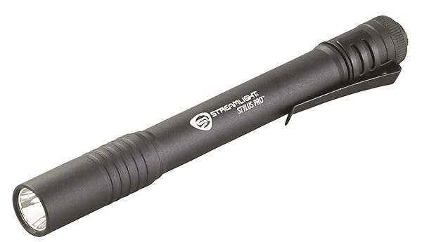 Streamlight 66118 Stylus Pro Penlight: 100-Lumen Black Flashlight with 2 AAA Batteries
