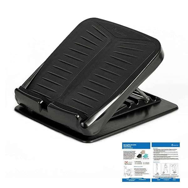 StrongTek Portable Slant Board: 4-Angle Calf Stretcher for Squats & Therapy - 350lbs Capacity for Plantar Fasciitis Relief