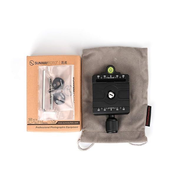 Sunwayfoto MAC-14T 60mm Clamp Conversion Kit: Arca/RRS QR for Manfrotto Tripod Ball Head