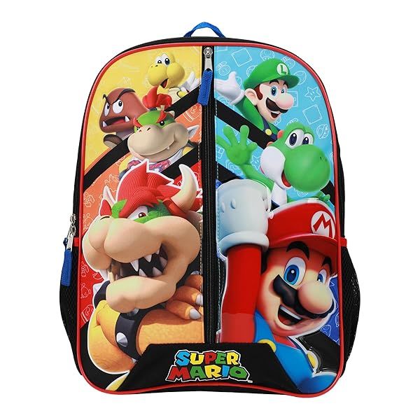 "Super Mario 16" Backpack - Perfect for Kids & Gamers | Let the Adventure Begin!"