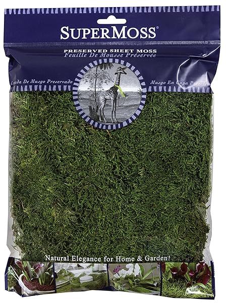 SuperMoss Preserved Sheet Moss 8oz - Fresh Green, Ideal for Crafts & Decor
