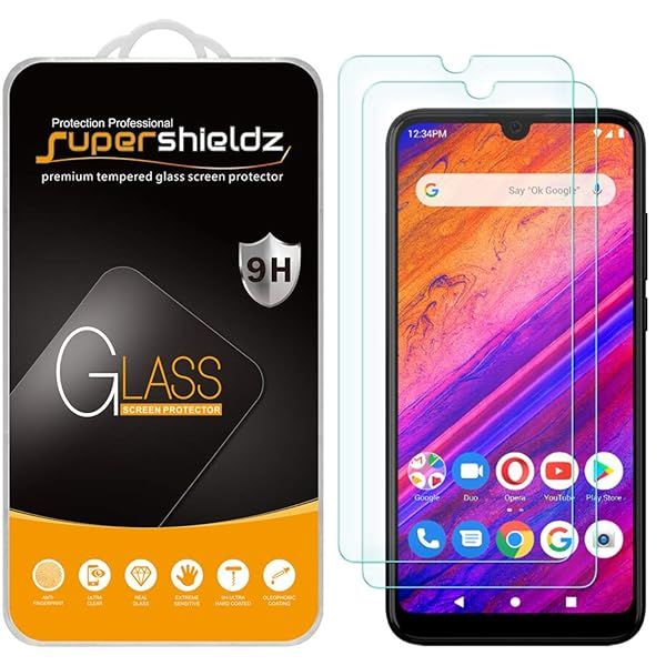 Supershieldz 2 Pack Tempered Glass Screen Protector for BLU V9 Anti Scratch Bubble Free