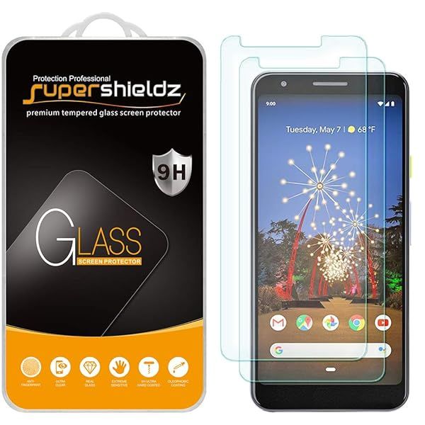 Supershieldz 2 Pack Tempered Glass Screen Protector for Google Pixel 3a XL Anti Scratch Bubble Free Protection