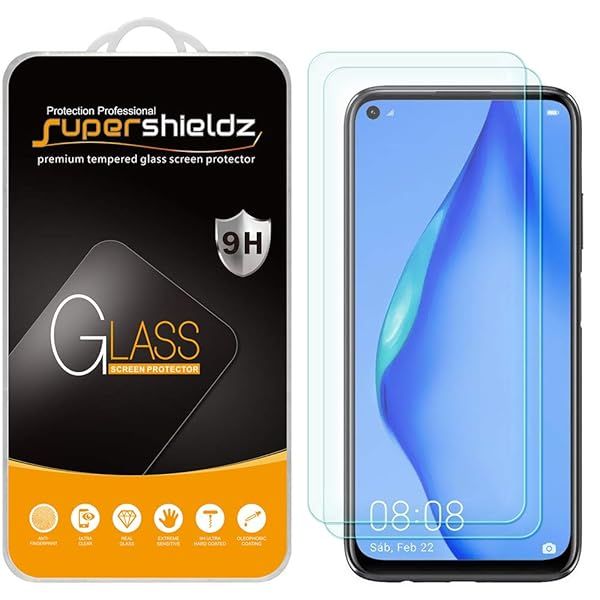 Supershieldz 2 Pack Tempered Glass Screen Protector for Huawei P40 Lite Anti Scratch Bubble Free