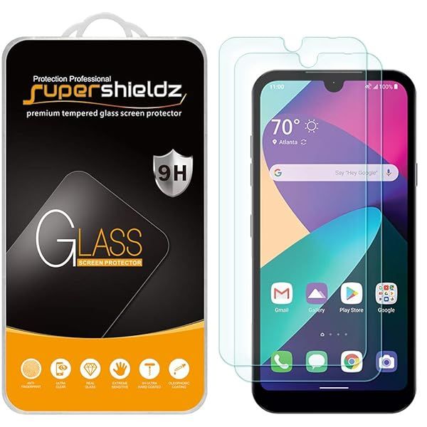 Supershieldz 2 Pack Tempered Glass Screen Protector for LG Phoenix 5 Anti Scratch Bubble Free