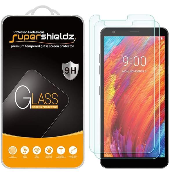 Supershieldz 2 Pack Tempered Glass Screen Protector for LG Tribute Royal Anti Scratch Bubble Free