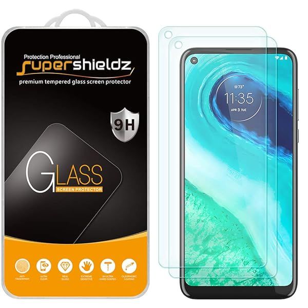 Supershieldz 2 Pack Tempered Glass Screen Protector for Motorola Moto G Fast Anti Scratch Bubble Free