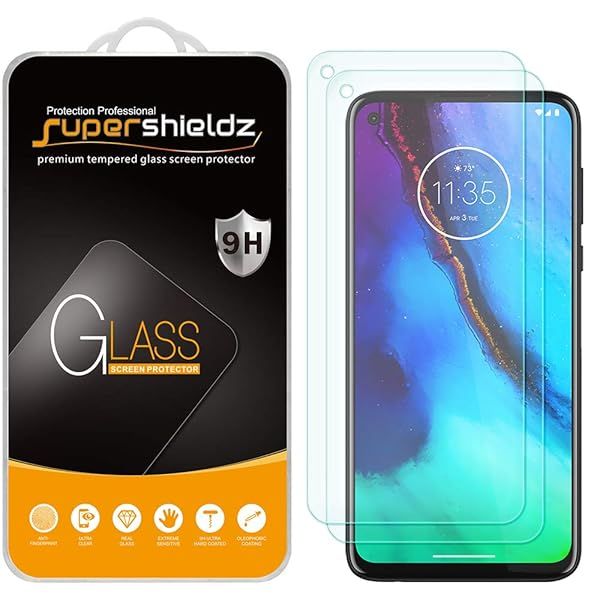 Supershieldz 2 Pack Tempered Glass Screen Protector for Motorola Moto G Stylus 2020 Anti Scratch Bubble Free