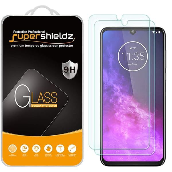 Supershieldz 2 Pack Tempered Glass Screen Protector for Motorola One Zoom Anti Scratch Bubble Free