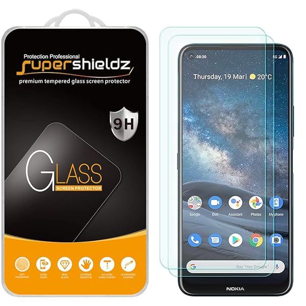 Supershieldz 2 Pack Tempered Glass Screen Protector for Nokia 8 V 5G UW Nokia 8.3 5G Anti Scratch Bubble Free