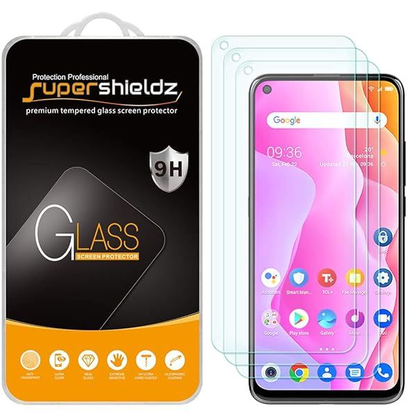 Supershieldz 3 Pack Tempered Glass Screen Protector for TCL 10L Anti Scratch Bubble Free Protection