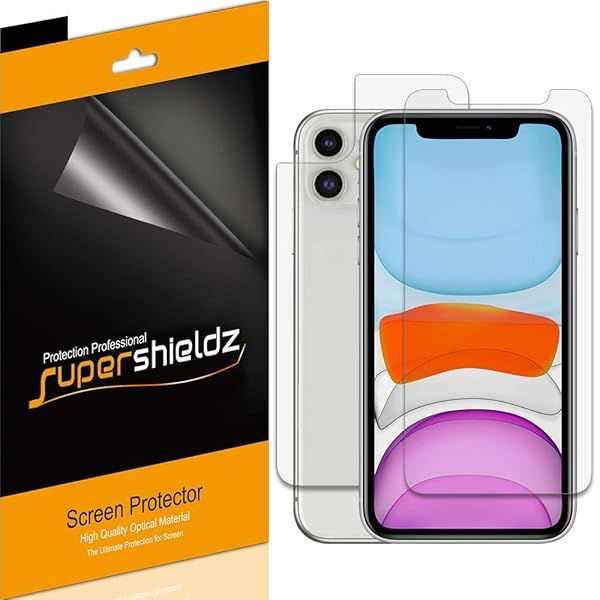 Supershieldz Screen Protector for Apple iPhone 11 Anti Glare Anti Fingerprint Matte Front and Back Pack of 6