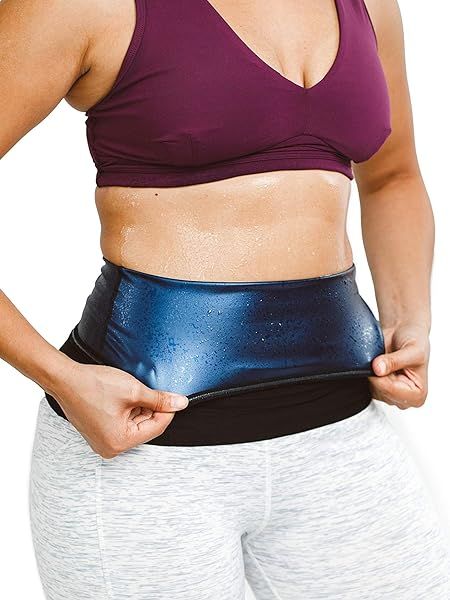 Best Sweat Shaper Waist Trimmer for Women - Neoprene-Free Sauna Belt for Slimming & Shaping (Black, Large)