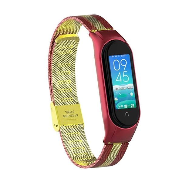 T-BLUER Stainless Steel Bracelet for Xiaomi Mi Band 5 and 6 Replacement Strap Accessories for Men and Women