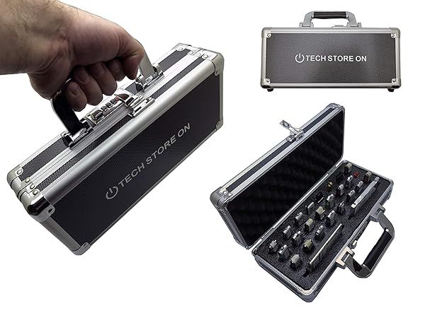 Tech Store: Swivel Handle USB Thumb Drive Holder - Antistatic, Shockproof Case for 24 USBs & 2 HDDs