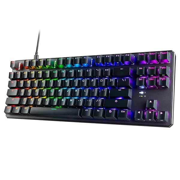 TECWARE Phantom+ 87 Key RGB Mechanical Gaming Keyboard - TKL, Thocky Sound, Wraith Red Switch
