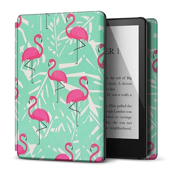 "Buy TNP Flamingo Case for 6.8" Kindle Paperwhite 11th Gen & Signature Edition - PU Leather, Auto Sleep/Wake, Protective Folio Cover"