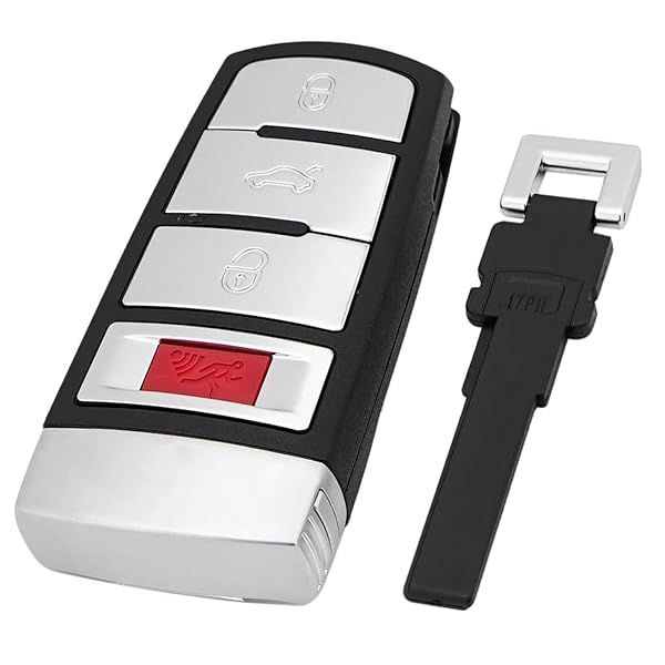TOP-VIGOR Keyless Entry Remote Key Fob Replacement 315Mhz Compatible with VW CC Passat 2006 2007 2008 2009 2010 2011 2012 2013 2014 2015, 4 Button
