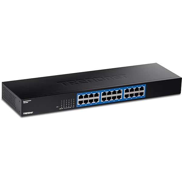 TRENDnet 24-Port Gigabit Switch TEG-S25: High-Speed, Fanless Design, 48Gbps Capacity, Lifetime Warranty