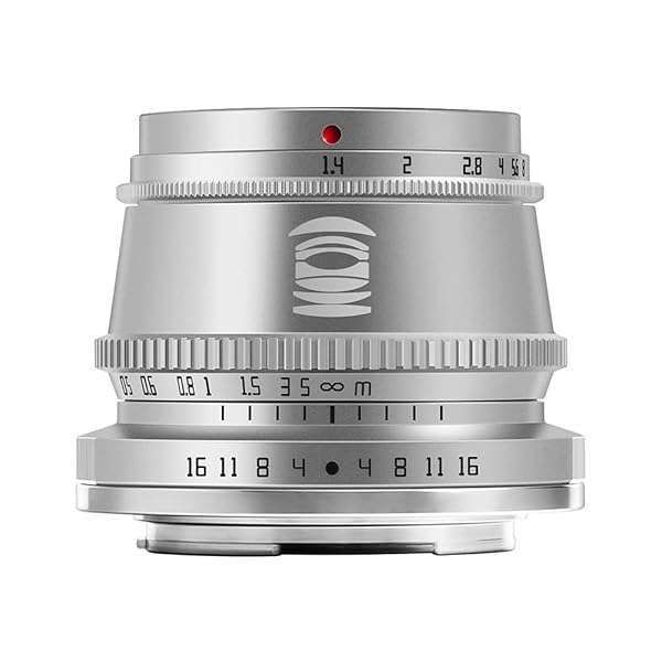 TTArtisan 35mm F1.4 Silver Lens for Sony E Mount: Perfect for A5000, A6000, A6100, A6300, A6400, A6500, A6600, NEX-5 & NEX-7