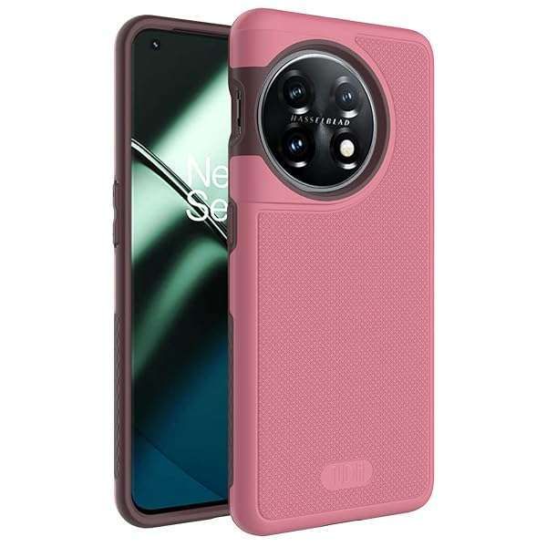 Buy TUDIA DualShield Grip Case for OnePlus 11 5G - Slim, Shockproof, Military Grade Protection in Smokey Pink