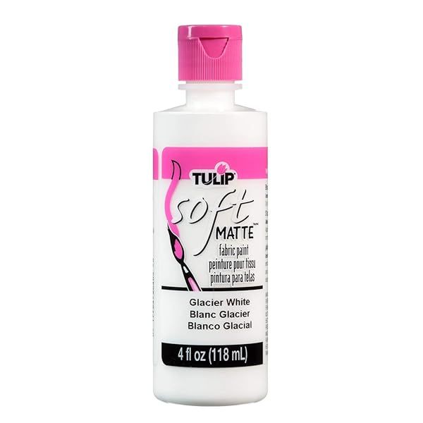 Buy TULIP 20403 Soft Fabric Paint 4oz Matte Glacier White - Perfect for DIY Projects!