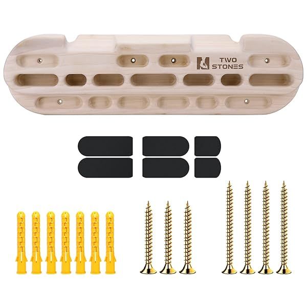 Enhance Climbing Skills with TWO STONES Hangboard: Versatile Training Fingerboard for Strength & Endurance