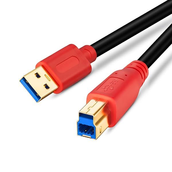 Tan QY 15Ft USB 3.0 Cable A Male to B Male for Hard Drives Printers Scanners USB Hubs Monitors and More