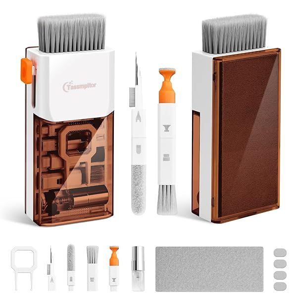 Tassmpitor Laptop Screen Keyboard Cleaner Kit, All in 1 Electronics Cleaning Tool for MacBook iPad iPhone Pro Cell Phone, Brush Tool for Tablet,
