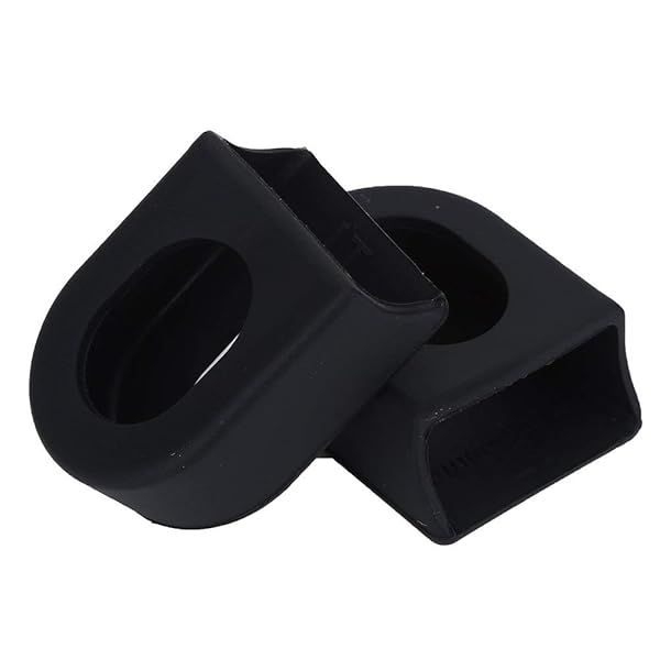 Top MTB Crank Boots: Soft Silicone Crank Protectors for Bikes - Pack of 2 (Black)