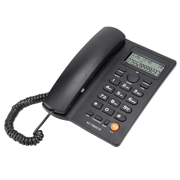 Caller ID Corded Telephone with Mute Function for Home Office and Hotel Wired Phone in Black