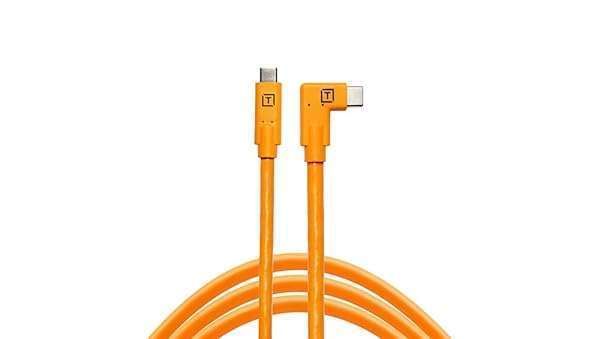 Buy Tether Tools TetherPro USB-C to USB-C Right-Angle Cable (Orange) - Fast Data Transfer & Durable Design