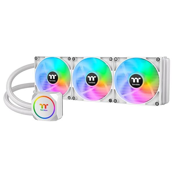 Thermaltake TH420 ARGB Sync Liquid Cooler - 420mm AIO for AMD & Intel - Snow Edition