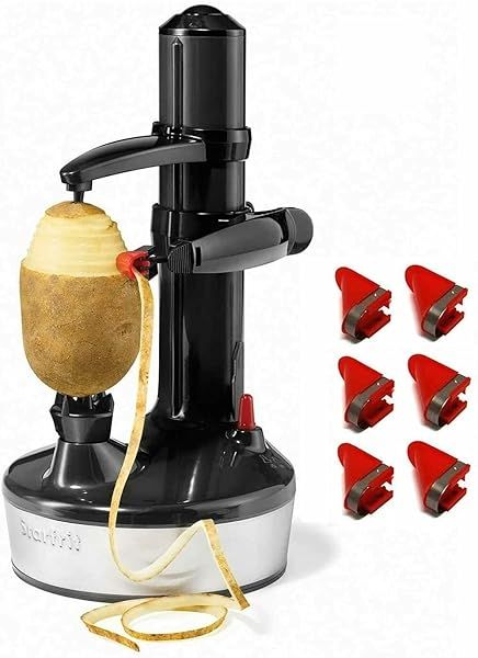 Starfrit Rotato Express 2.0 Electric Peeler with 6 Replacement Blades - Updated Model in Black