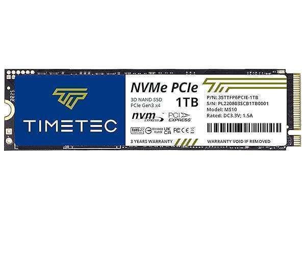Timetec 1TB NVMe SSD M.2 2280 - High-Speed 2000/1600 MB/s for PC & Laptop Upgrade